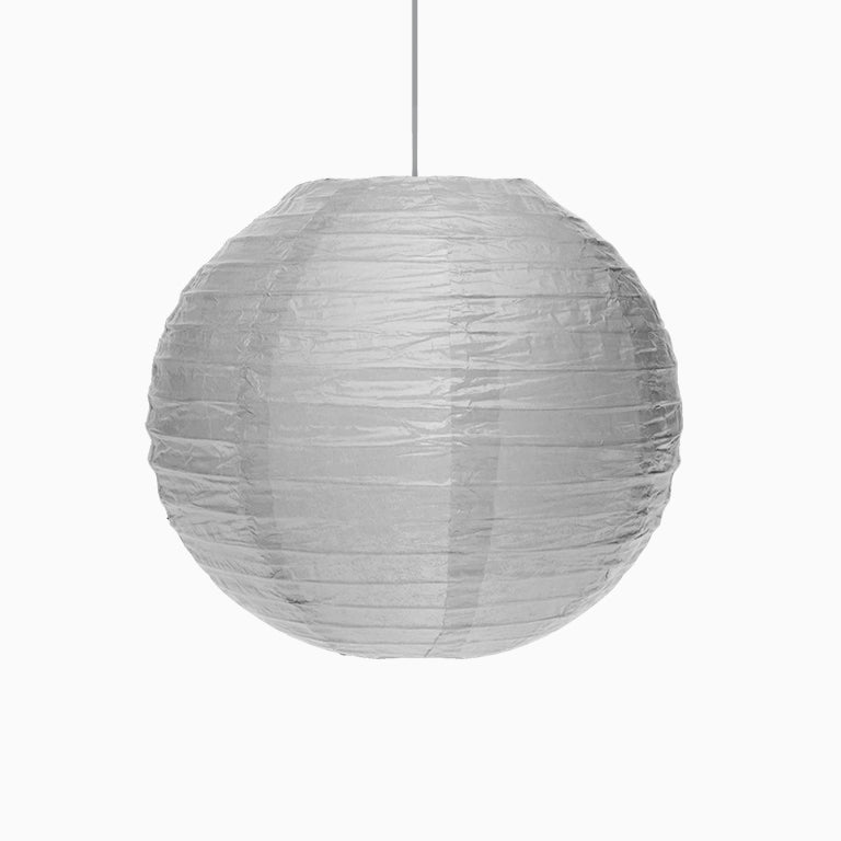 Lámpara Esfera Papel Mediana Plata