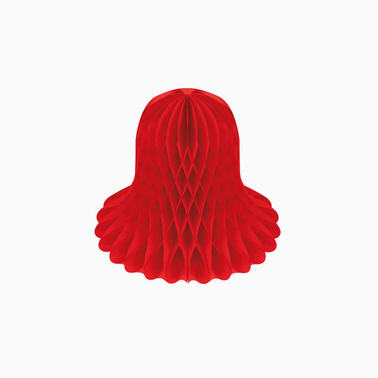 Campana Honeycomb Papel Rojo 30 cm