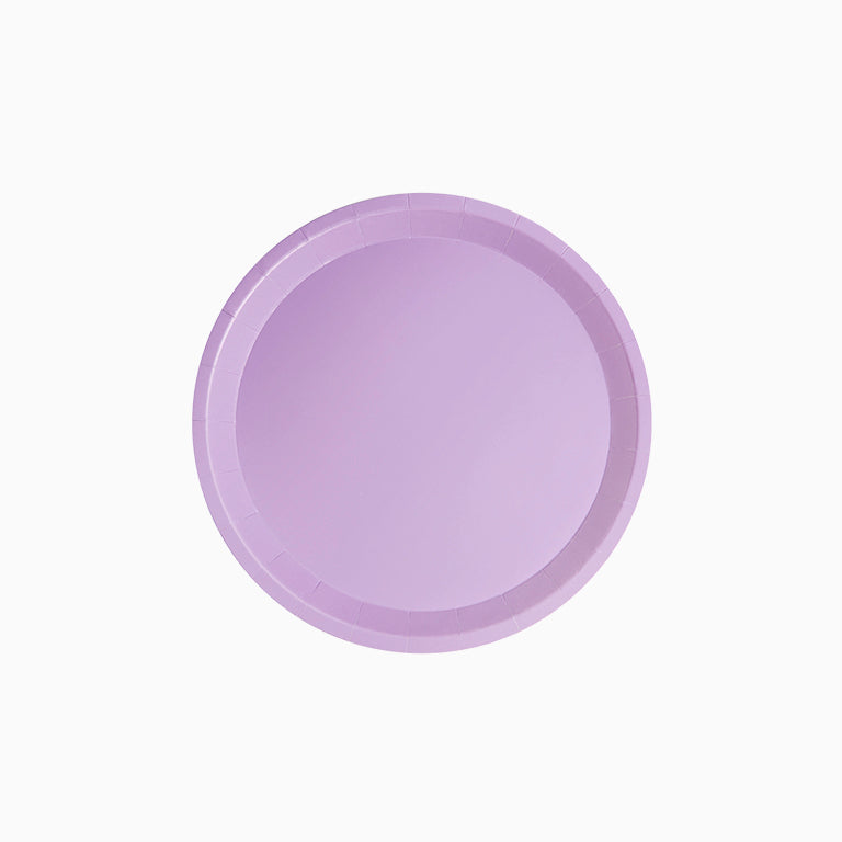 Plato Cartón Llano Redondo Postre Ø17 cm Lavanda 12 uds