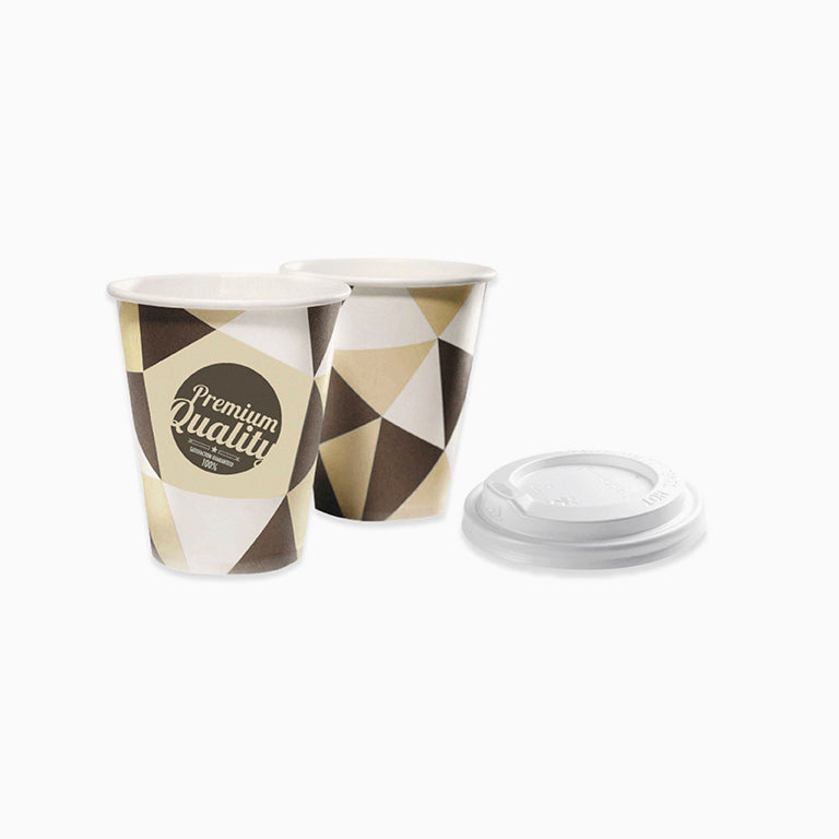 Vaso Cartón 120cc con Tapa Drink 12 uds