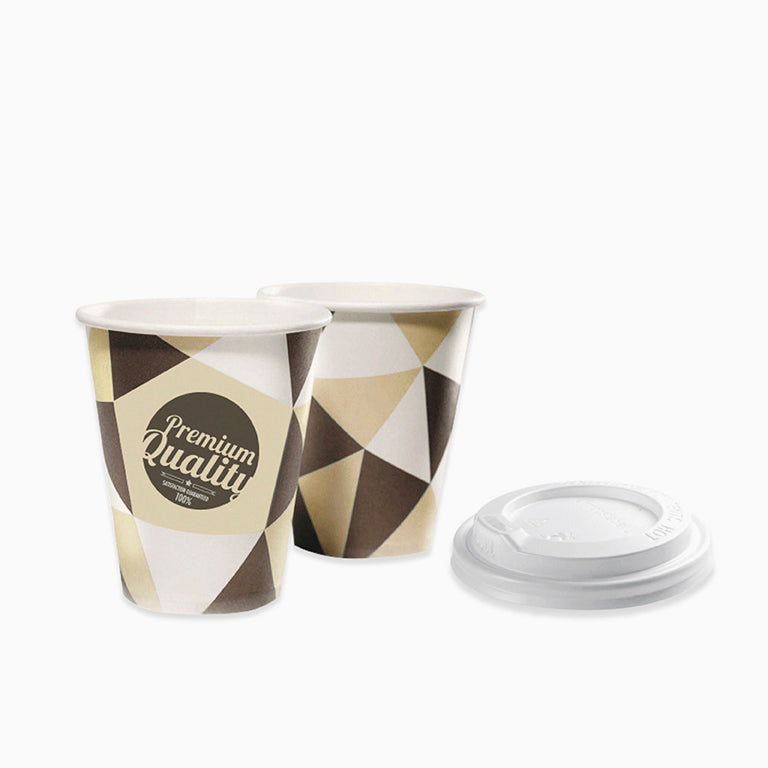 Vaso Cartón 200cc con Tapa Drink 500 Uds
