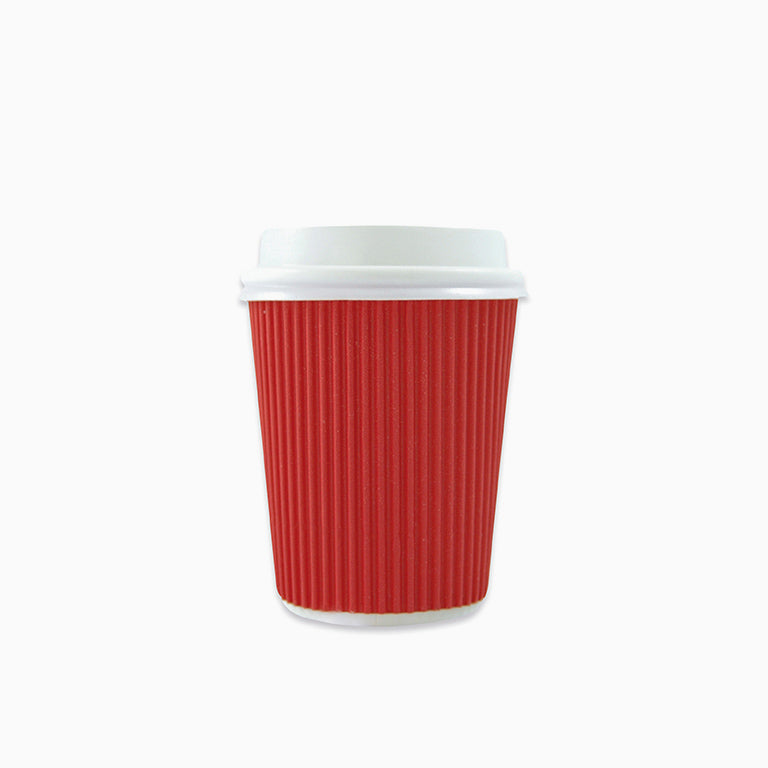 Vaso Cartón 200cc con Tapa Drink Rojo 4 uds