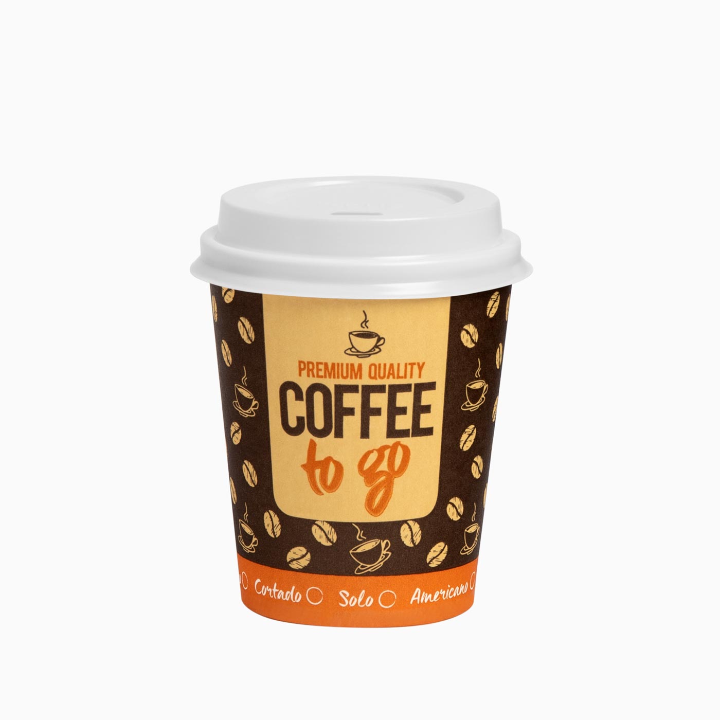 Vaso Cartón 200cc con Tapa Drink 480 Uds