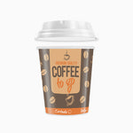 Vaso Cartón 350cc con Tapa Drink 5 uds