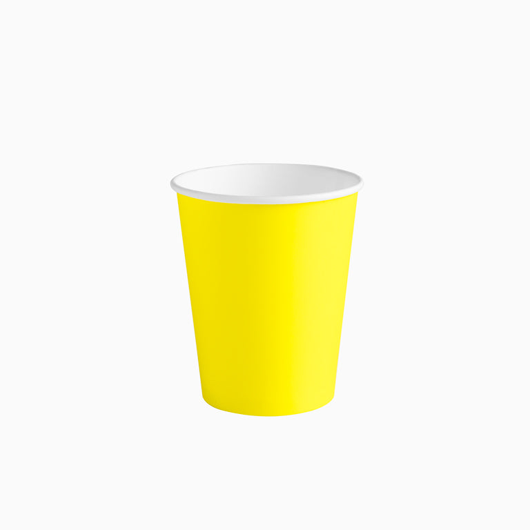 Vaso Cartón 270cc Amarillo 10 uds