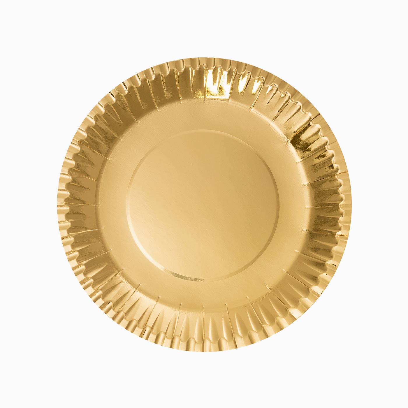 Plato Cartón Llano Metalizado Ø20 cm Oro 10 uds