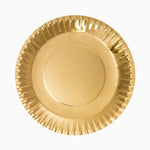Plato Llano Redondo Cartón Metalizado Ø 28 cm Oro (4 uds)