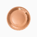 Plato Llano Redondo Postre Cartón Metalizado Ø 18 cm Oro Rosa (12 uds)