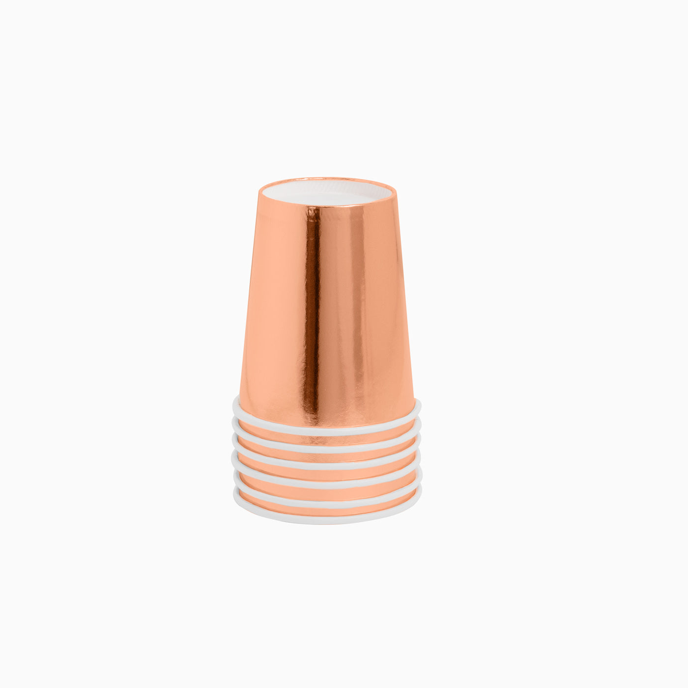 Vaso Cartón 270cc Oro Rosa Metalizado 6 uds