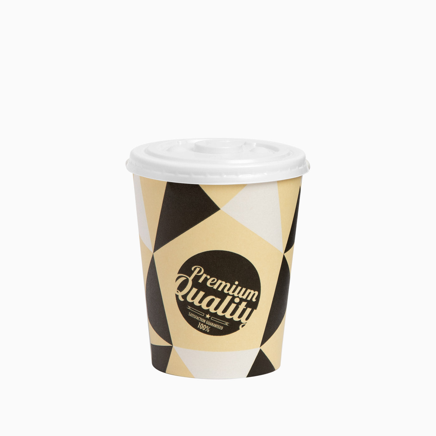 Vaso Cartón 200cc con Tapa Plana 500 Uds