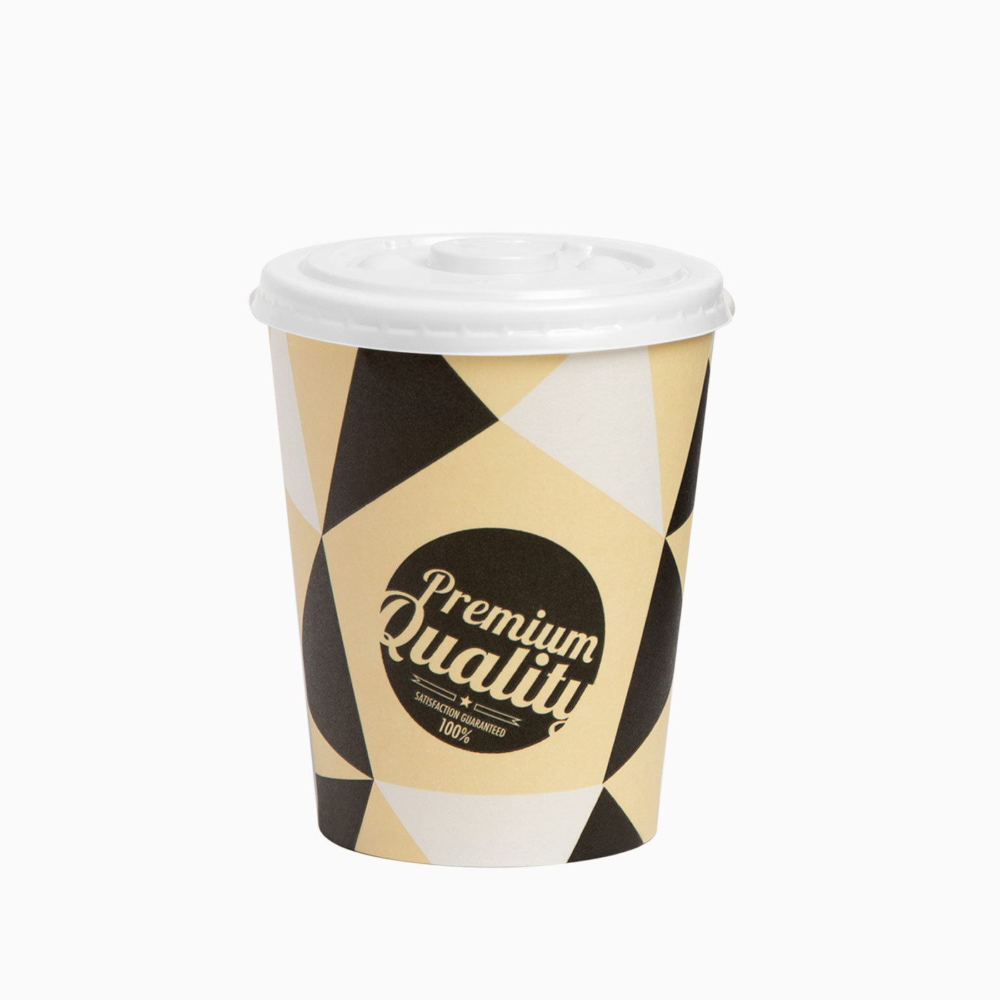 Vaso Cartón 250cc con Tapa Plana 25 uds