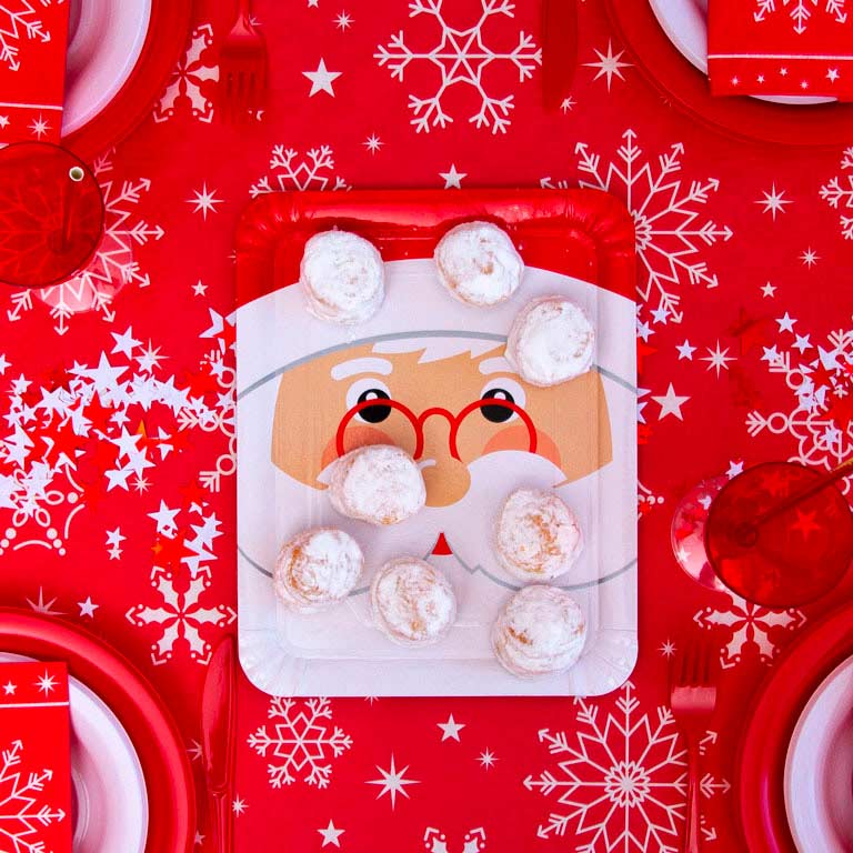 Bandeja Cartón Rectangular Santa Claus 22 x 28 cm