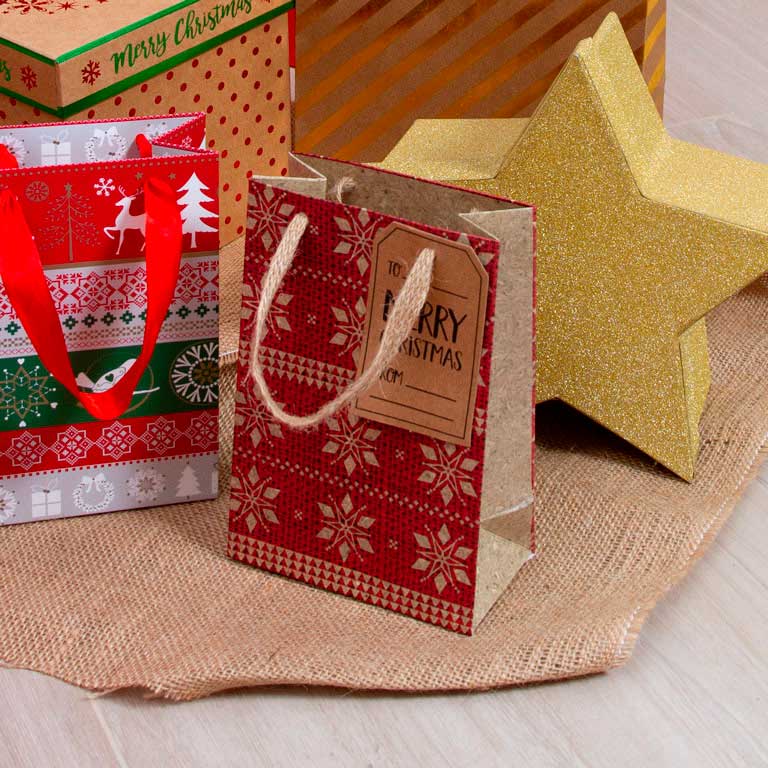 Bolsa Regalo Navidad Mini Copo de Nieve