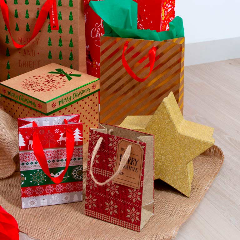 Bolsa Regalo Navidad Mini Copo de Nieve