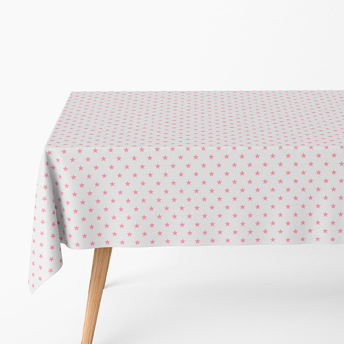 Rollo Mantel Estrellas Rosa 1,20 x 1,80 m Blanco
